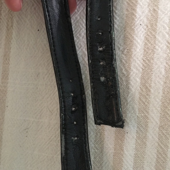 Calvin Klein Black Patent Leather Ankle Strap Sandals Medium Heel - Picture 11 of 12